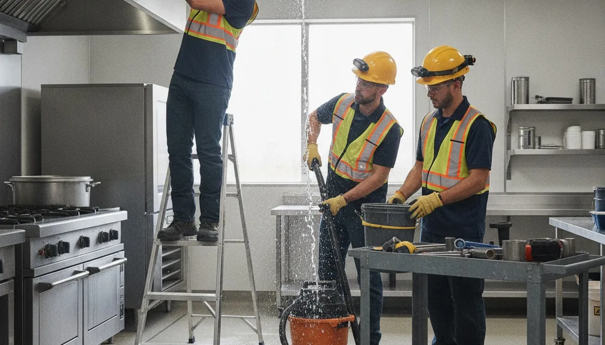 Emergency plumber repairing a leak in Redmond, WA for urgent plumbing service