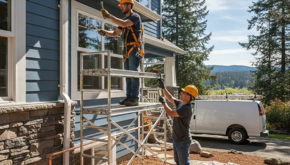 Plumber repairing a pipe in Redmond, WA for professional plumbing repair services