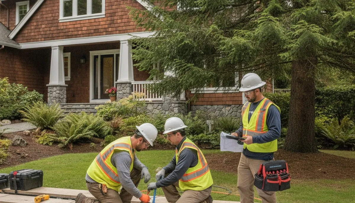 Plumber repairing a pipe in Redmond, WA for plumbing repair service