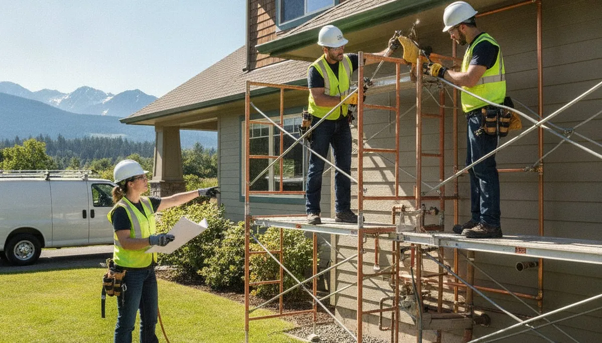 Plumber repairing a sink in Redmond, WA for plumbing service on plumberredmondwa-new.com