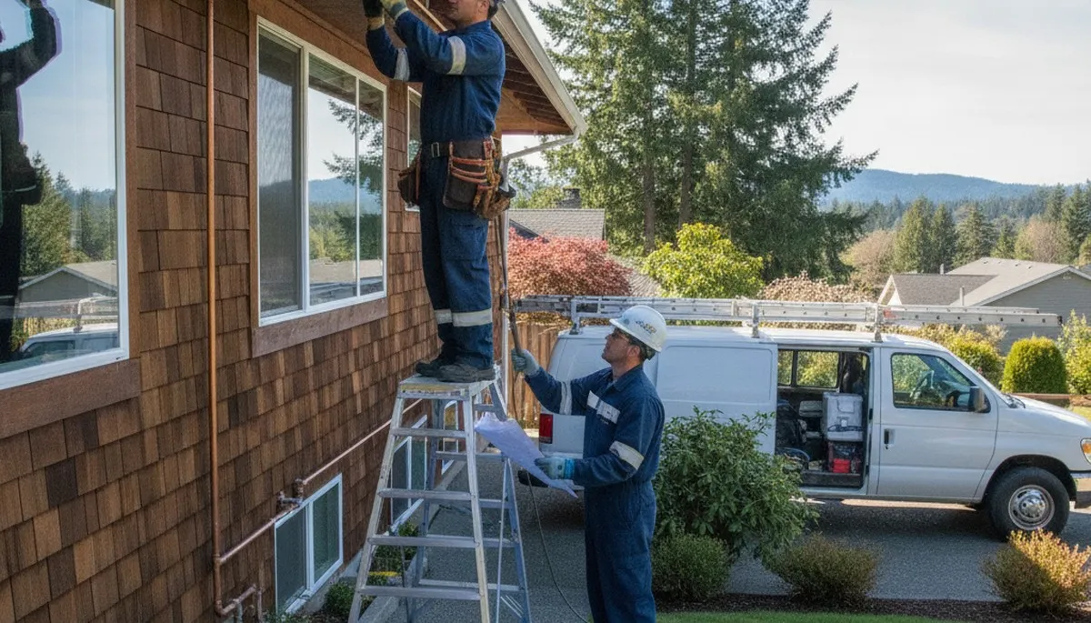 Redmond, WA plumber repairing a kitchen sink for a local plumbing service