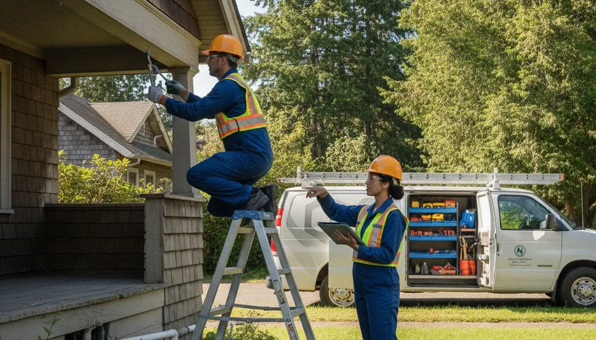 Plumber repairing a pipe in Redmond, WA for plumbing repair service