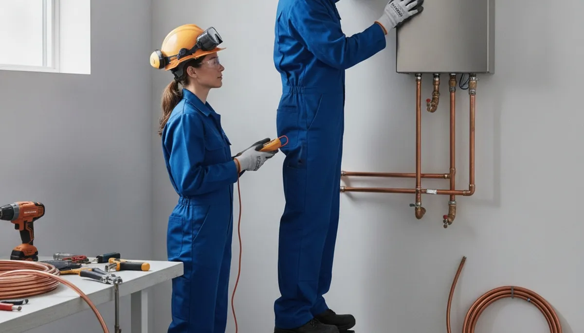 Tankless water heater installation in Redmond, WA by On Call Plumbers